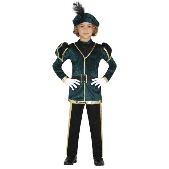Disfraz de Paje Real Navideño Verde para niño Disfraz de Paje Real Navideño Verde para niño