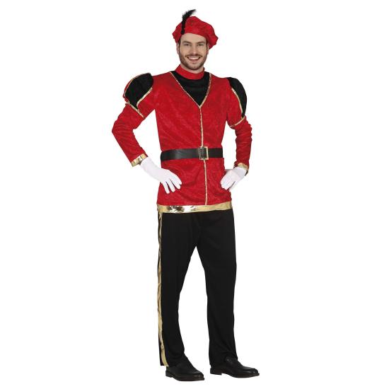 Disfraz de Paje Real Rojo para Adulto Disfraz de Paje Real Rojo para Adulto