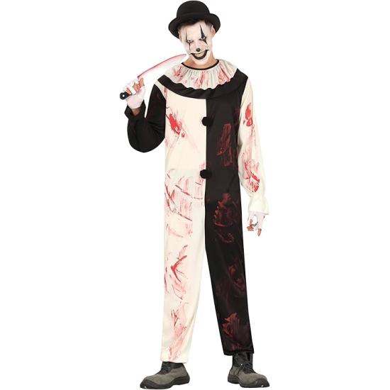 Disfraz de Payaso Despiadado Terrifier para Hombre – Cuello y Mono Ensangrentado Disfraz de Payaso Despiadado Terrifier para Hombre – Cuello y Mono Ensangrentado