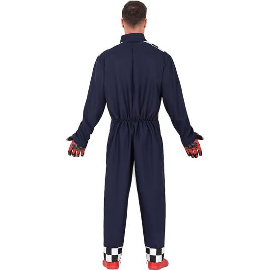 Disfraz de Piloto de Carreras para Hombre – Mono de Competición Automovilística para Fiestas, Carnaval y Halloween Disfraz de Piloto de Carreras para Hombre – Mono de Competición Automovilística para Fiestas, Carnaval y Halloween
