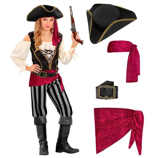 Disfraz de Pirata Mujer Deluxe – Estilo Corsaria Clásica Disfraz de Pirata Mujer Deluxe – Estilo Corsaria Clásica