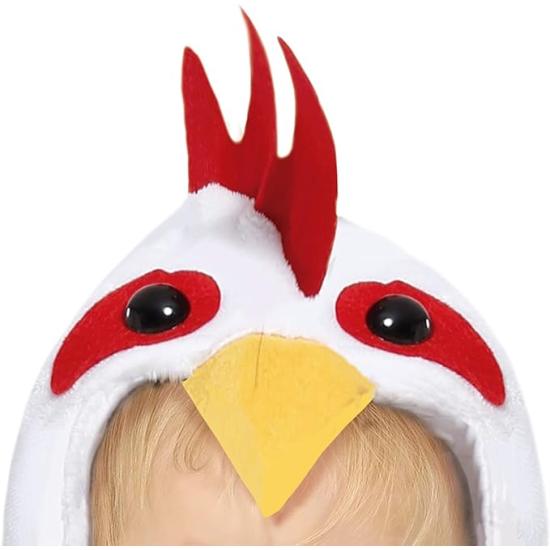 Disfraz Pollito Bebé Mono Amarillo y Blanco con Capucha de Pollo para Bebé ** Disfraz Pollito Bebé Mono Amarillo y Blanco con Capucha de Pollo para Bebé **