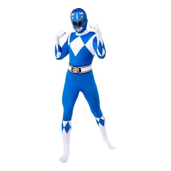 Disfraz de Power Ranger Azul Segunda piel Disfraz de Power Ranger Azul Segunda piel