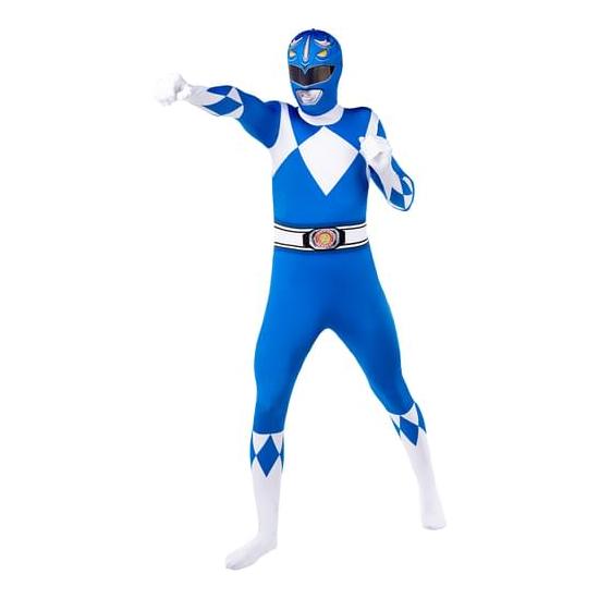 Disfraz de Power Ranger Azul Segunda piel Disfraz de Power Ranger Azul Segunda piel