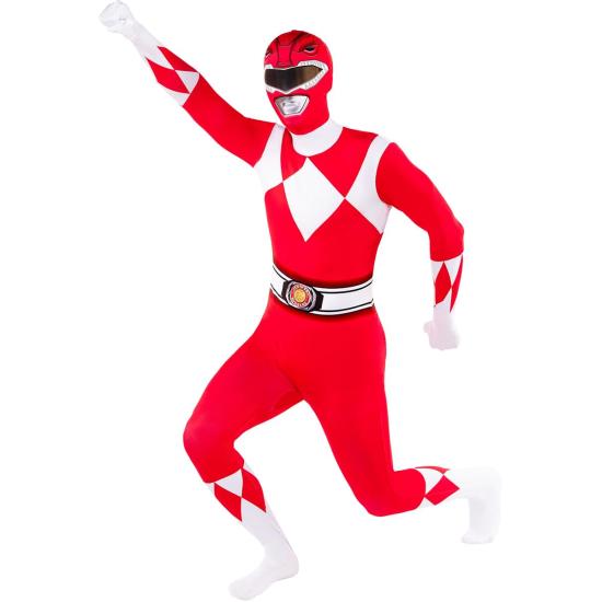 Disfraz de Power Ranger rojo segunda piel Disfraz de Power Ranger rojo segunda piel