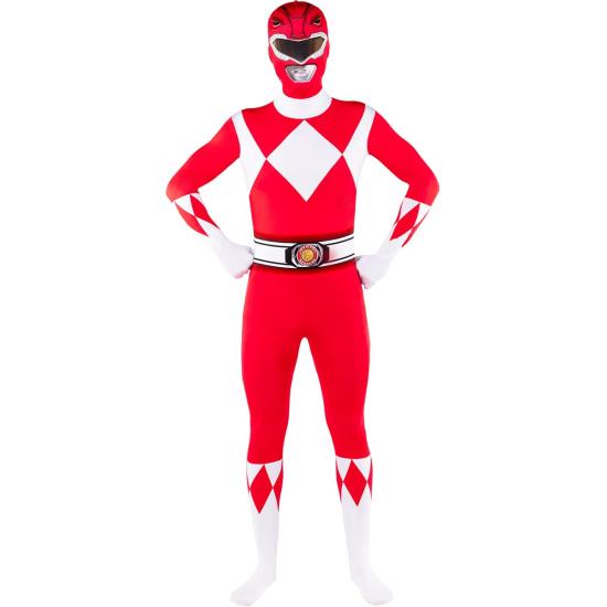 Disfraz de Power Ranger rojo segunda piel Disfraz de Power Ranger rojo segunda piel