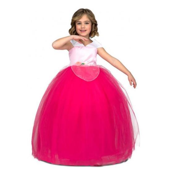 Disfraz de princesa rosa con can can para niña Disfraz de princesa rosa con can can para niña
