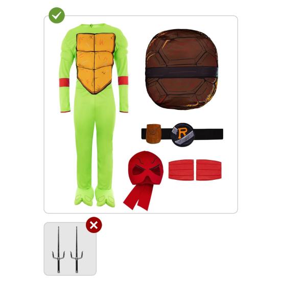Disfraz de Raphael para hombre - Las Tortugas Ninja Disfraz de Raphael para hombre - Las Tortugas Ninja