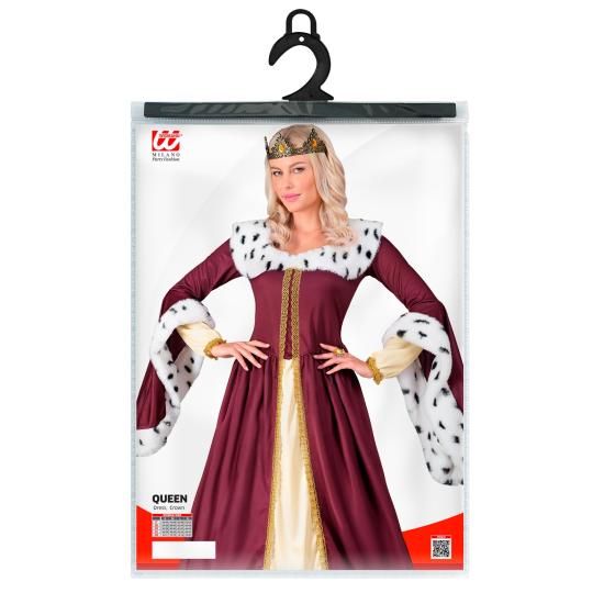 Disfraz de Reina para Mujer - Vestido Largo con Corona Disfraz de Reina para Mujer - Vestido Largo con Corona