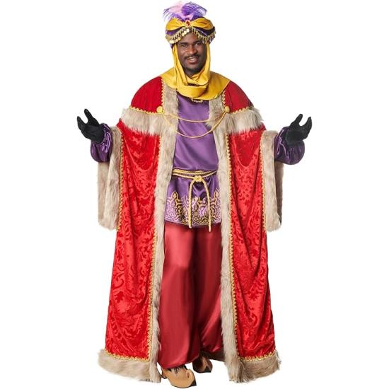 Disfraz de Rey Baltasar Brocado para adulto