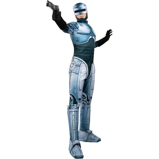 Disfraz de Robocop para Hombre – Traje Futurista con Mono, Guantes, Cubrebotas y Casco Disfraz de Robocop para Hombre – Traje Futurista con Mono, Guantes, Cubrebotas y Casco