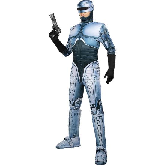 Disfraz de Robocop para Hombre – Traje Futurista con Mono, Guantes, Cubrebotas y Casco Disfraz de Robocop para Hombre – Traje Futurista con Mono, Guantes, Cubrebotas y Casco