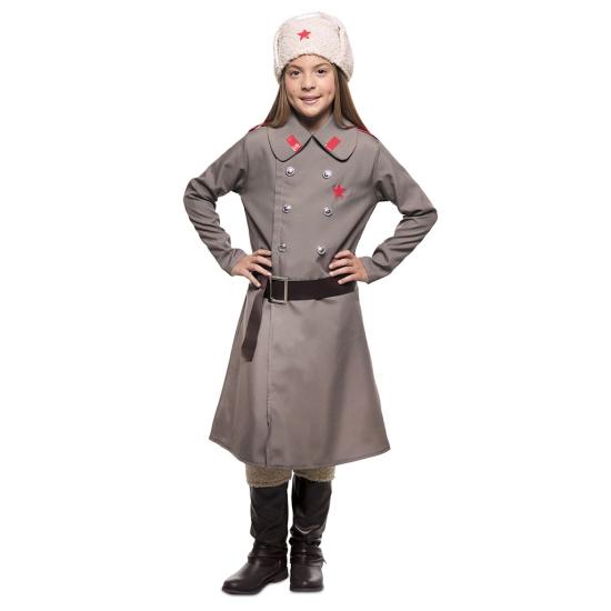 Disfraz de Rusa Soviética Militar para niña Disfraz de Rusa Soviética Militar para niña