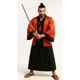 Disfraz de Samurai Japonés para Hombre – Kimono, Vestido y Cinturón