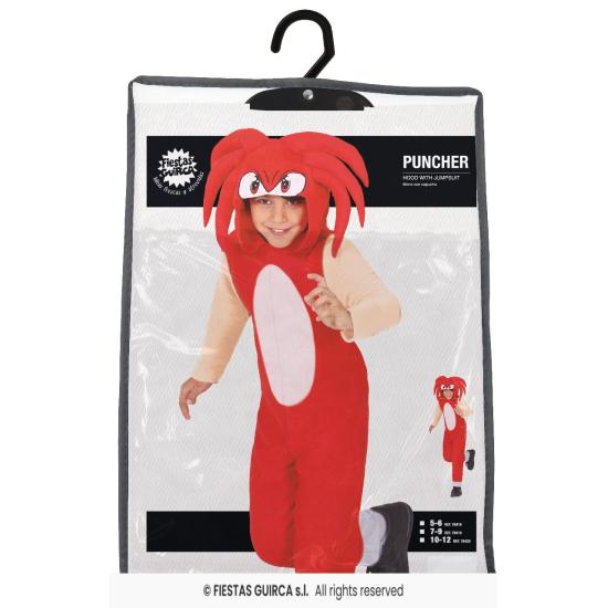 Disfraz de Sonic Kigurumi Knuckles para niño Disfraz de Sonic Kigurumi Knuckles para niño