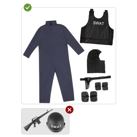 Disfraz de SWAT para hombre Disfraz de SWAT para hombre