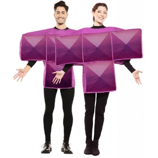 Disfraz de Tetris Morado para Adulto Disfraz de Tetris Morado para Adulto