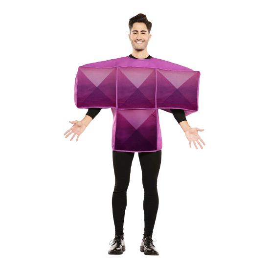 Disfraz de Tetris Morado para Adulto Disfraz de Tetris Morado para Adulto