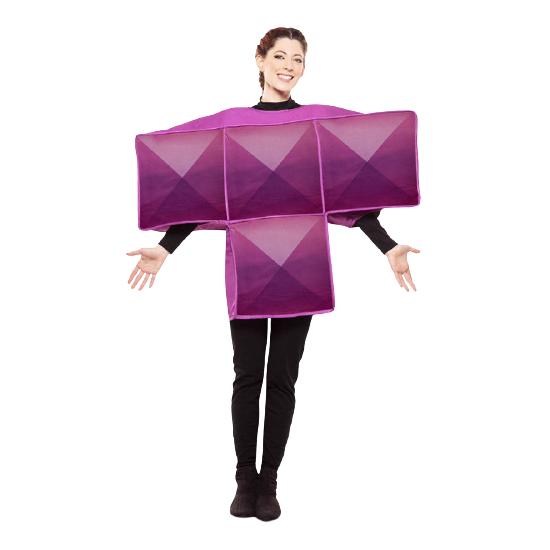 Disfraz de Tetris Morado para Adulto Disfraz de Tetris Morado para Adulto