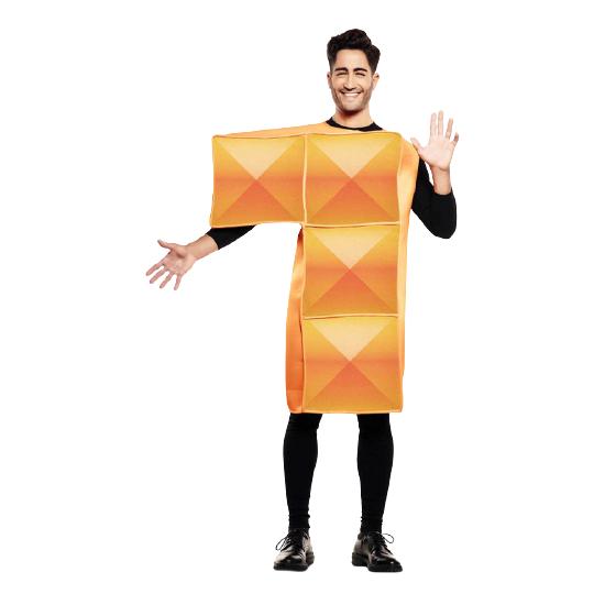 Disfraz de Tetris Naranja para Adulto Disfraz de Tetris Naranja para Adulto