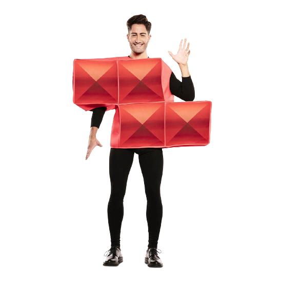 Disfraz de Tetris Rojo para Adulto Disfraz de Tetris Rojo para Adulto