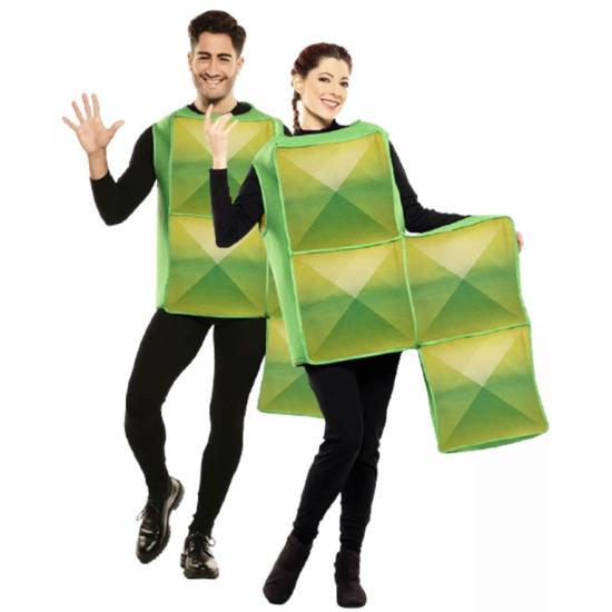 Disfraz de Tetris Verde para Adulto Disfraz de Tetris Verde para Adulto