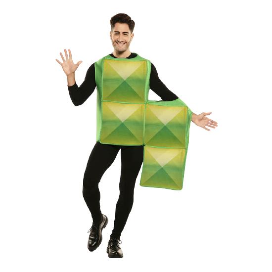 Disfraz de Tetris Verde para Adulto Disfraz de Tetris Verde para Adulto