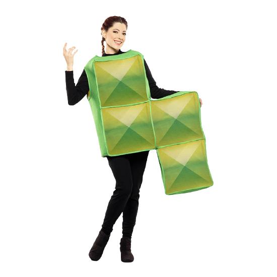 Disfraz de Tetris Verde para Adulto Disfraz de Tetris Verde para Adulto
