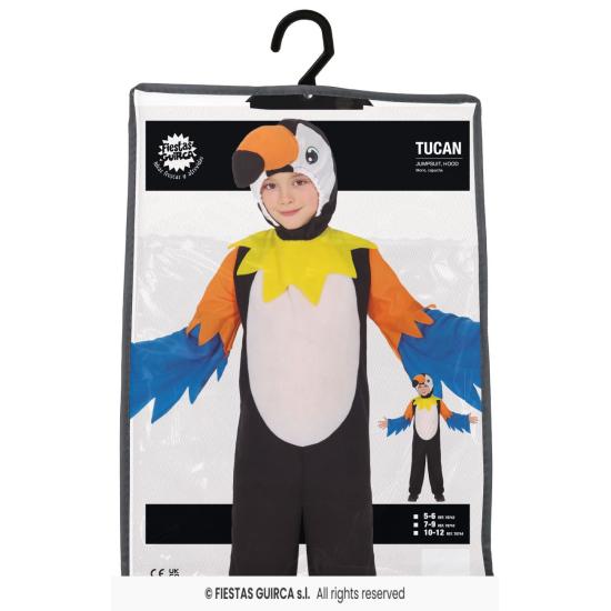 Disfraz de Tucán infantil – Mono con capucha para Carnaval y fiestas escolares