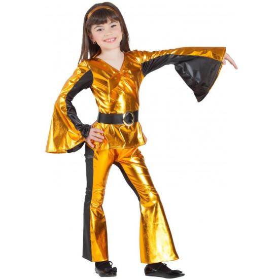 Disfraz Disco Dorado para Niñas Disfraz Disco Dorado para Niñas