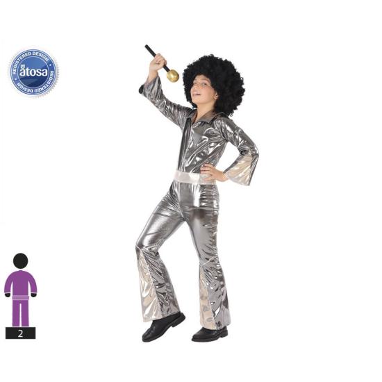 Disfraz Disco Plata Mono de niños Disfraz Disco Plata Mono de niños