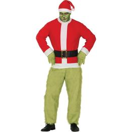 Disfraz El Grinch Navideño de Lujo para Hombre