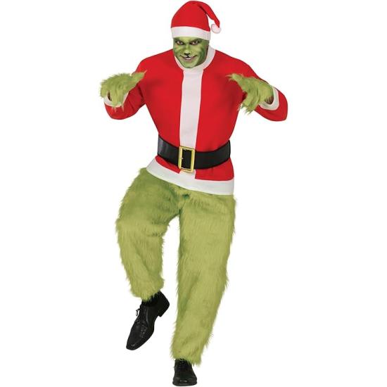 Disfraz El Grinch Navideño de Lujo para Hombre