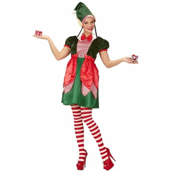 Disfraz de Elfa Ayudante de Papá Noel adulta Disfraz de Elfa Ayudante de Papá Noel adulta