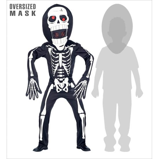 Disfraz Esqueleto con Máscara Gigante talla Infantil Disfraz Esqueleto con Máscara Gigante talla Infantil