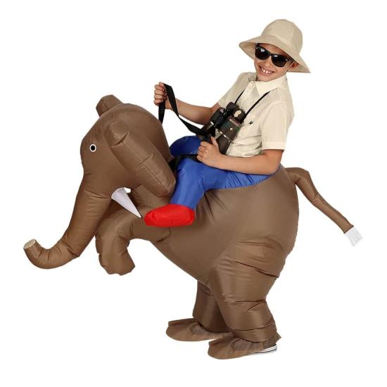 Disfraz Explorador sobre Elefante infantil Disfraz Explorador sobre Elefante infantil