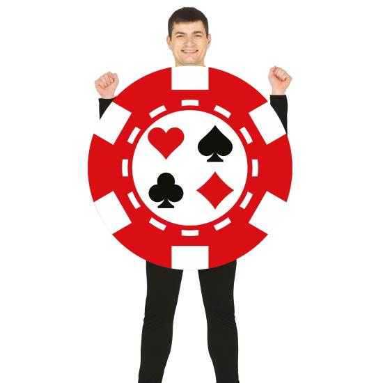 Disfraz Ficha Póker Talla Única para Adultos