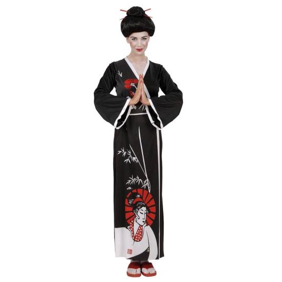 Disfraz Geisha Kimono Negro adulta Disfraz Geisha Kimono Negro adulta