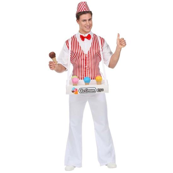 Disfraz de Heladero años 50 talla adulto Disfraz de Heladero años 50 talla adulto