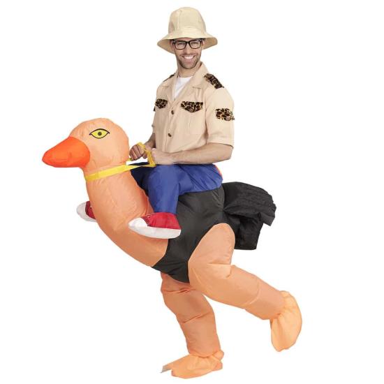 Disfraz Hinchable Explorador con Avestruz Talla única adulto Disfraz Hinchable Explorador con Avestruz Talla única adulto