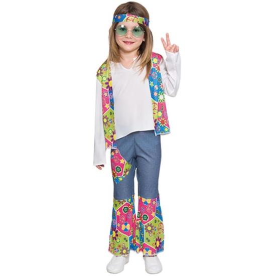 Disfraz Hippie Paz y Amor niña Disfraz Hippie Paz y Amor niña