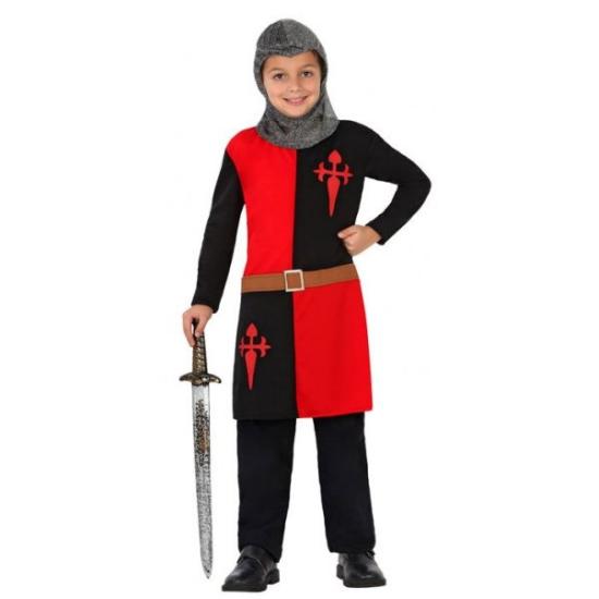 Disfraz infantil Caballero Medieval Rojo y Negro . Disfraz infantil Caballero Medieval Rojo y Negro .
