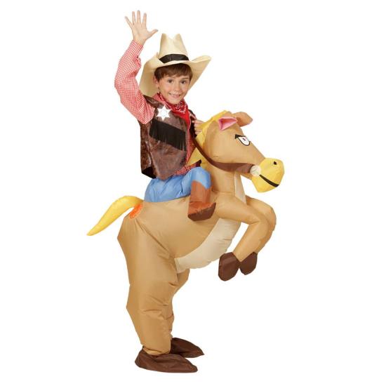 Disfraz infantil de Vaquero con Caballo Hinchable Talla única Disfraz infantil de Vaquero con Caballo Hinchable Talla única