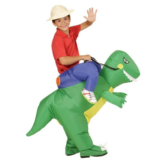 Disfraz infantil Explorador con Dinosaurio Hinchable Disfraz infantil Explorador con Dinosaurio Hinchable