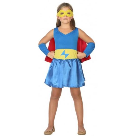 Disfraz infantil niña Superheroína Azul . Disfraz infantil niña Superheroína Azul .