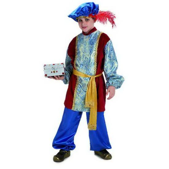 Disfraz infantil paje Rey Gaspar lujo . Disfraz infantil paje Rey Gaspar lujo .