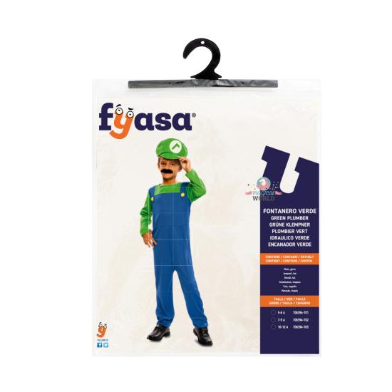 Disfraz infantil Super Mario Bros Luigi niño Disfraz infantil Super Mario Bros Luigi niño