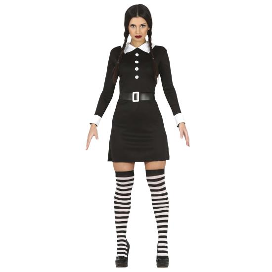 Disfraz Miercoles Addams económico adulta Disfraz Miercoles Addams económico adulta