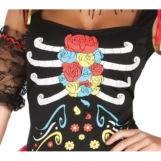 Disfraz Mujer Catrina Sexy Colorida Lady Muerte Mexicana Disfraz Mujer Catrina Sexy Colorida Lady Muerte Mexicana