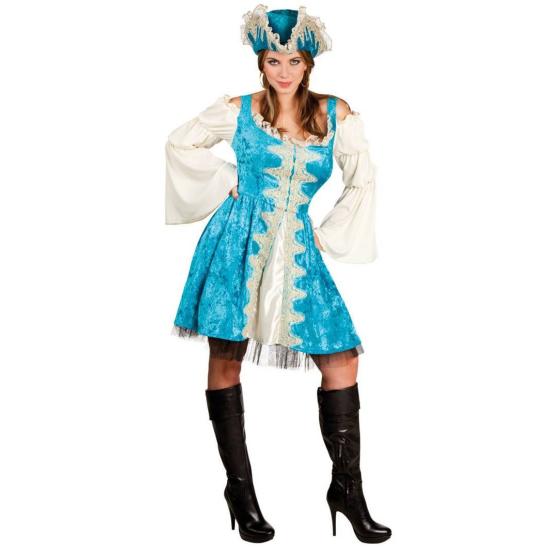 Disfraz Mujer Pirata Azul lujo Disfraz Mujer Pirata Azul lujo